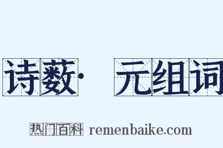 诗薮·元组词是什么意思的图片